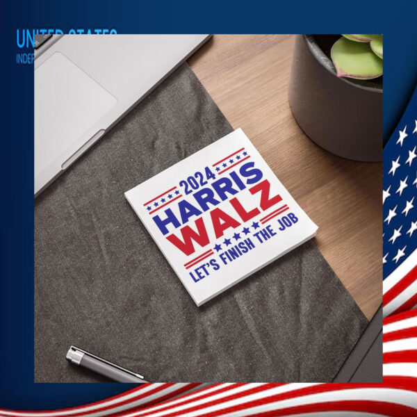 Harris Walz 2024 Lets Finish The Job Sticker