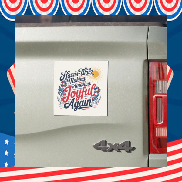Harris Walz 2024 Making America Joyful Again Car Magnet