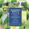 Harris Walz 2024 Respect Women Veterans Democracy The Rule Of Law Flags