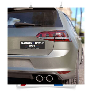 Harris Walz 2024 We Are Not Going Back Car Magnet