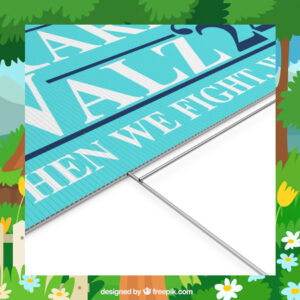 Harris Walz 2024 When We Fight, We Win Yard Sign