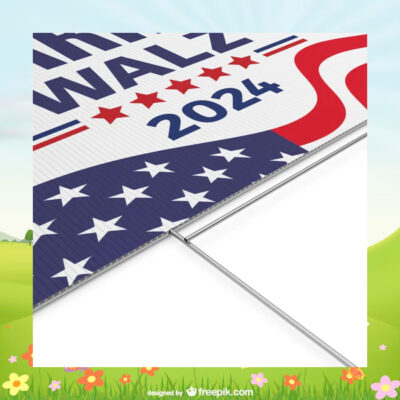 Harris Walz 24 Election Yard Sign