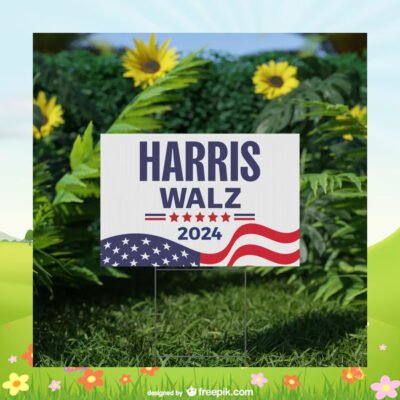Harris Walz 24 Election Yard Sign