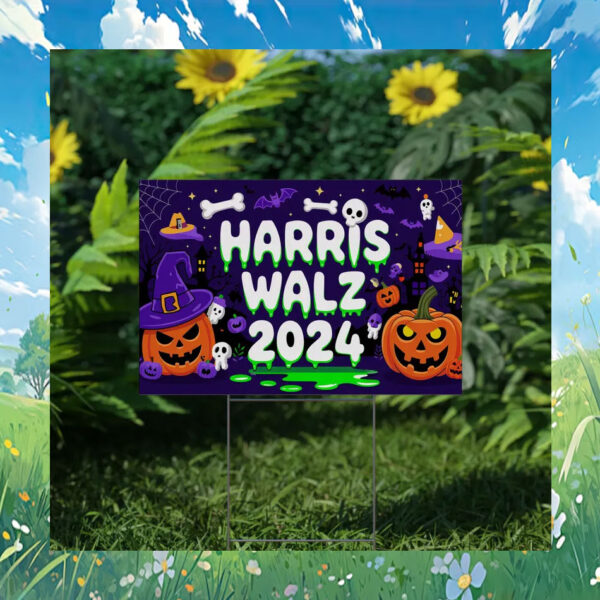 Harris Walz 24 Halloween Yard Signs