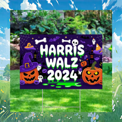 Harris Walz 24 Halloween Yard Signs