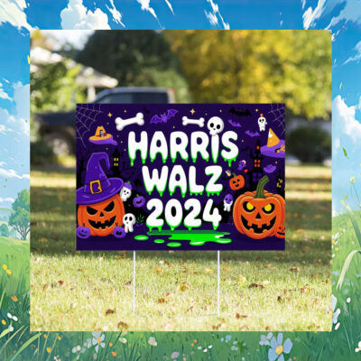 Harris Walz 24 Halloween Yard Signs