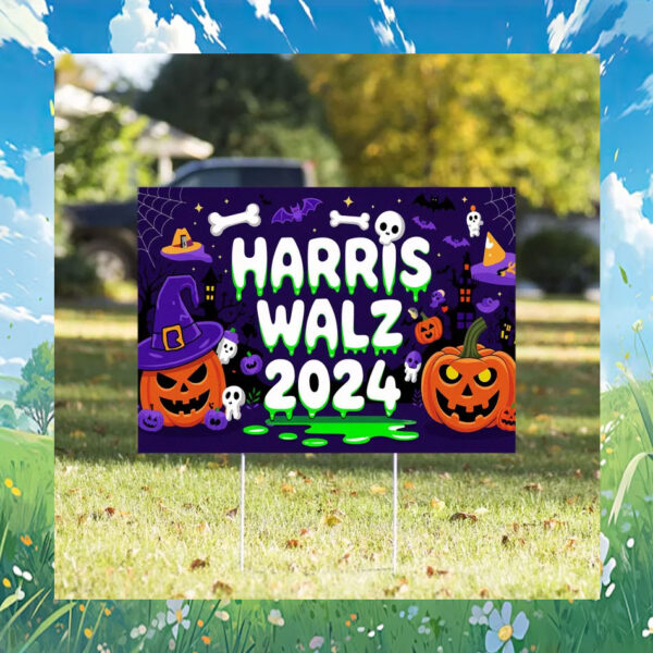 Harris Walz 24 Halloween Yard Signs