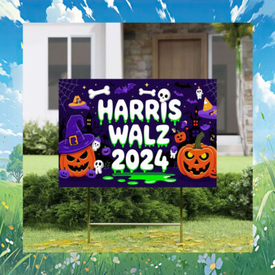 Harris Walz 24 Halloween Yard Signs