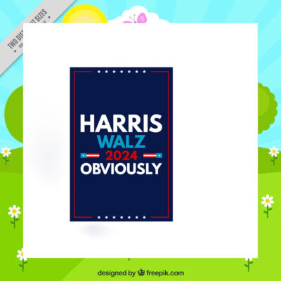 Harris Walz 24 Obviously Garden Flag