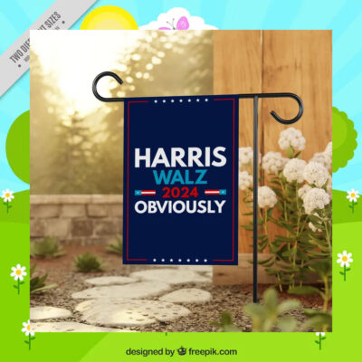 Harris Walz 24 Obviously Garden Flag