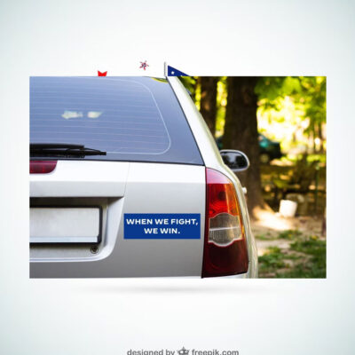 Harris Walz Election Campaign When We Fight, We Win Car Magnet