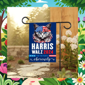 Harris Walz For The People Obviously Cats Flag