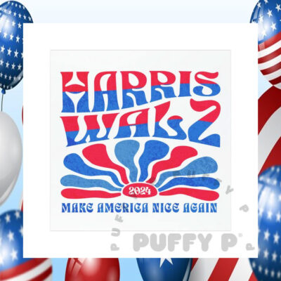 Harris Walz Make America Nice Again Car Magnet
