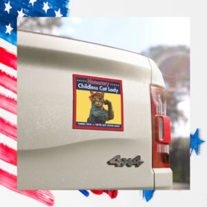 Honorary Childless Cat Lady Harris 2024 We're Not Going Back Car Magnet