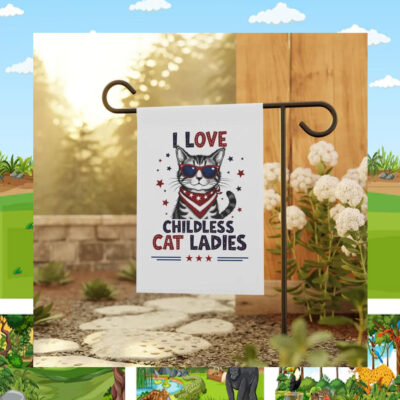 I Love Childless Cat Ladies Kamala Flag
