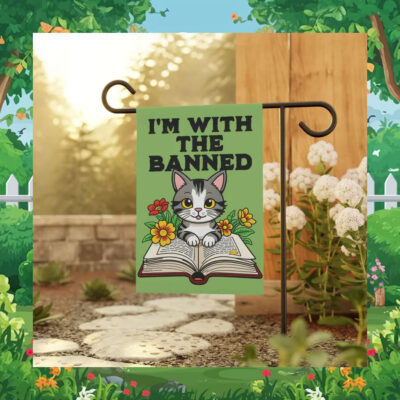 I'm with the Banned Cat For Kamala Yard Flag