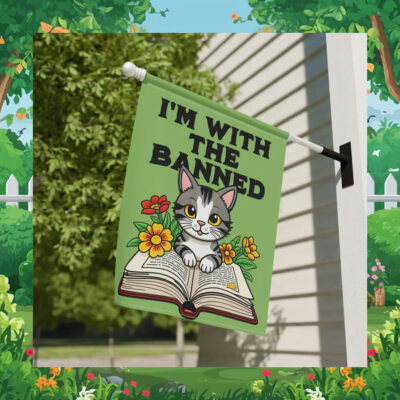 I'm with the Banned Cat For Kamala Yard Flag