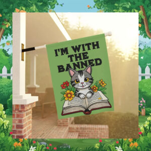 I'm with the Banned Cat For Kamala Yard Flag