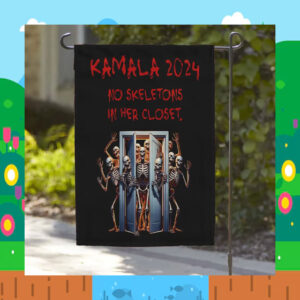 Kamala 2024 No Skeletons In Her Closet Halloween Flag
