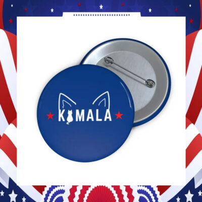 Kamala Harris Cat Lady Pin Button