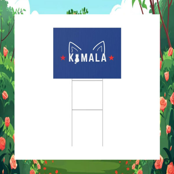 Kamala Harris Cat Lady Yard Sign