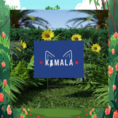 Kamala Harris Cat Lady Yard Sign