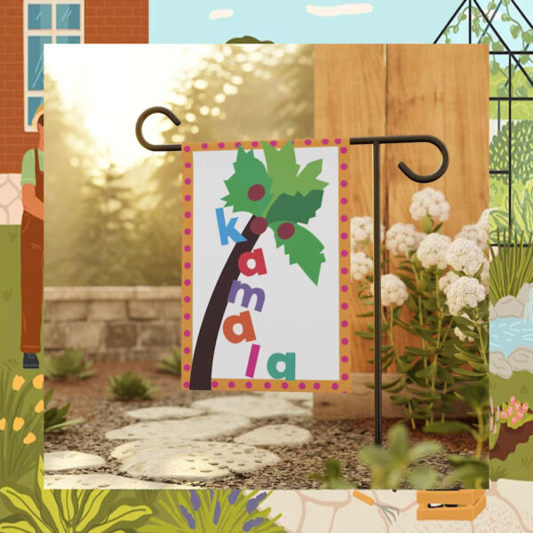 Kamala Harris Coconut Tree Garden Flag