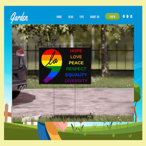 ' La Kamala Harris Hope Love Peace Respect Equality Diversity Yard Sign
