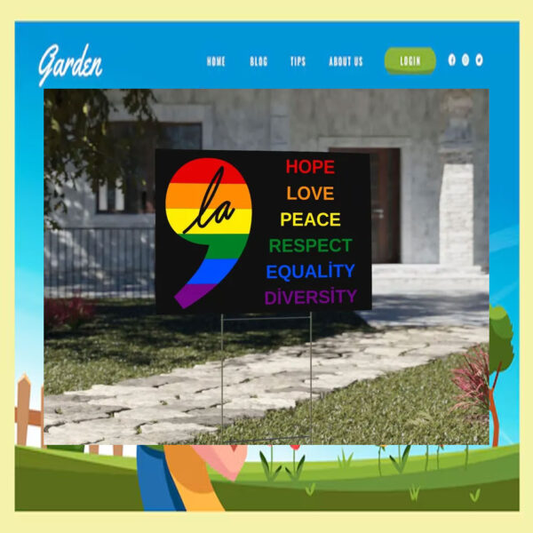 ' La Kamala Harris Hope Love Peace Respect Equality Diversity Yard Sign