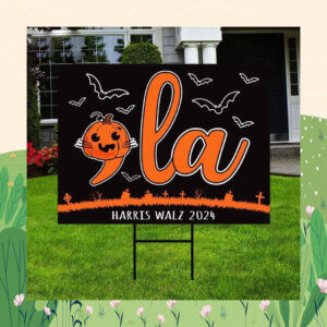 'La Kamala Harris Walz 2024 Halloween Yard Sign