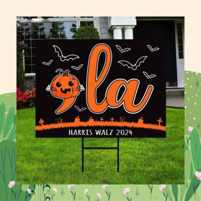 'La Kamala Harris Walz 2024 Halloween Yard Sign