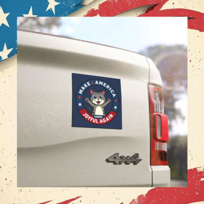 Make America Harris Joyful Again Cat Car Magnet