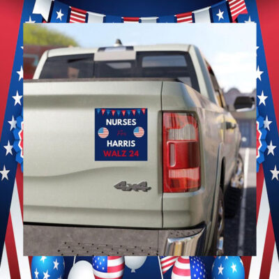 Nurses For Harris Walz 24 Car Magnet