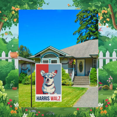 Official Dog Lady For Harris Walz 2024 Garden and House Flag