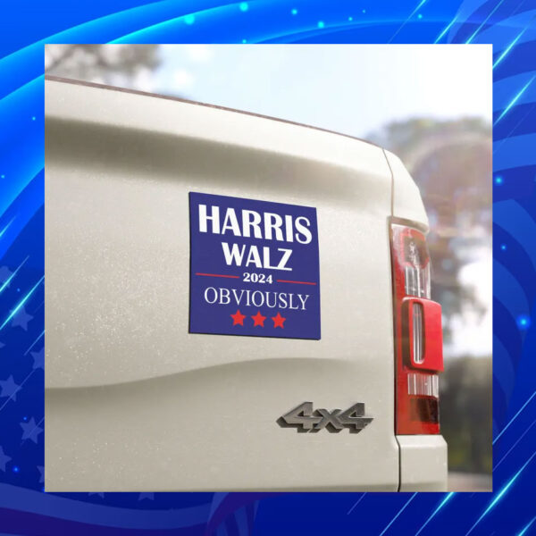 Official Harris Walz 2024 Obviously Car Magnets