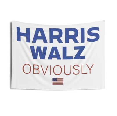 Official Harris Walz Obviously Indoor Wall Tapestries