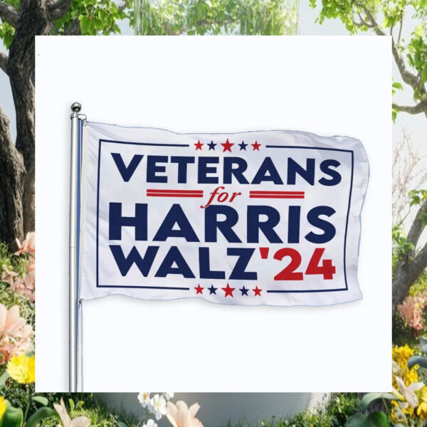 Official Veterans For Harris Walz 2024 Election Flags