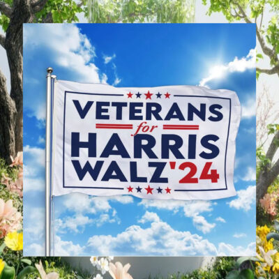 Official Veterans For Harris Walz 2024 Election Flags