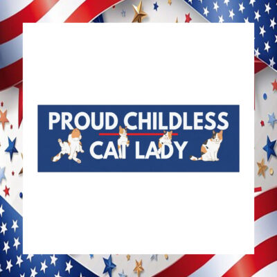 Proud Childless Cat Lady For Kamala Harris Car Magnet