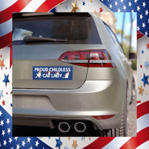 Proud Childless Cat Lady For Kamala Harris Car Magnet