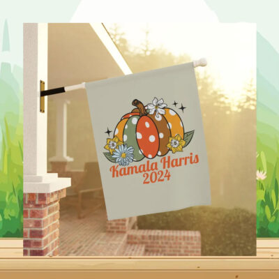Pumpkin Kamala Harris House Flag