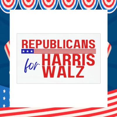 Republicans for Harris Walz 24 Car Magnet