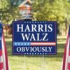 2024 Harris Walz Obviously Yard Sign