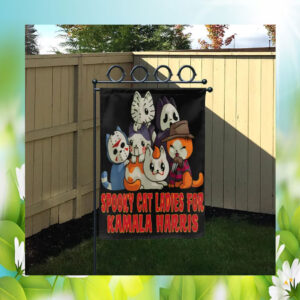Spooky Cat Ladies For Kamala Harris Halloween Flags