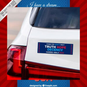 Stand For What's Right Truth Hope Decency Harris Walz 2024 Sticker