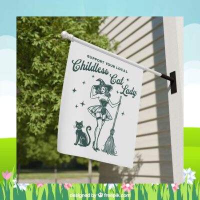 Support Your Local Childless Cat Lady For Kamala Harris Flag