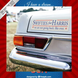 Swifties For Harris We Are Not Going Back Like Ever Car Magnet