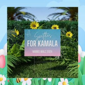 Swifties for Kamala Harris Walz 2024 Plastic Yard Sign