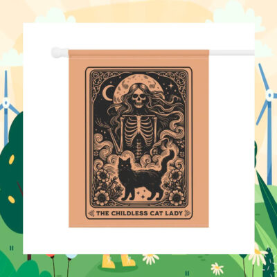 The Childless Cat Lady Kamala Harris Halloween Garden Flag