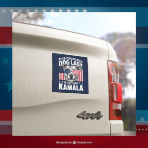 This Childless Dog Lady Is Voting Kamala Car Magnet
